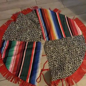 Serape and leopard tree skirt